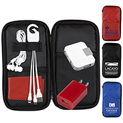 “TravPouch” TK149 Deluxe Cell Phone Charging and Accessory Travel Kit as shown inserted into Polyester Zipper Pouch